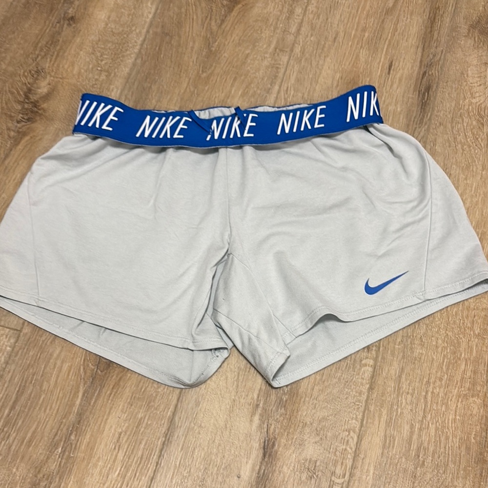 Nike Gray and Blue Athletic Shorts